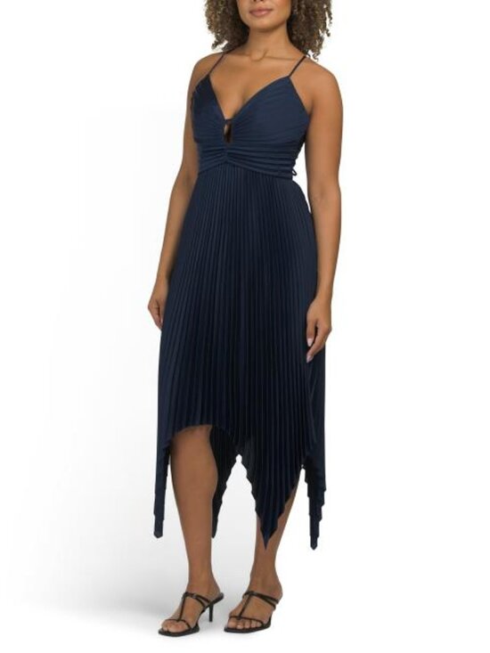 Milly Dresses & Skirts - MILLY Joanna Solid Pleated Satin Dress